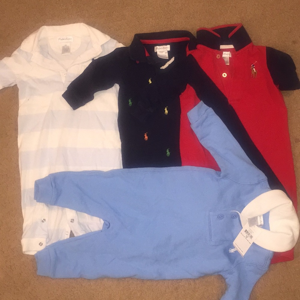 4 Ralph Lauren Onesies